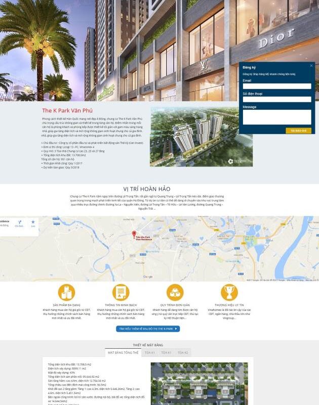 Web bất động sản The K- PARK