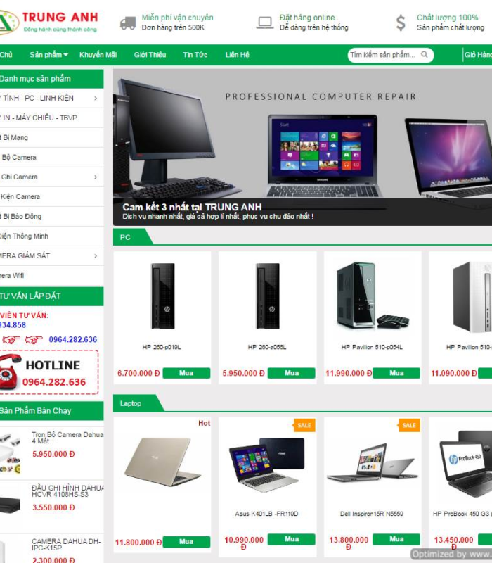 Giao diện web camera