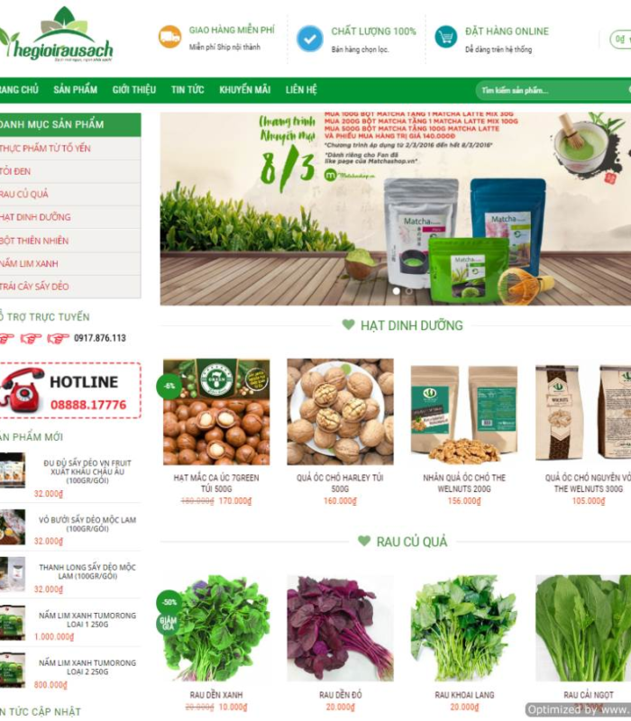 Giao diện thực phẩm xanh