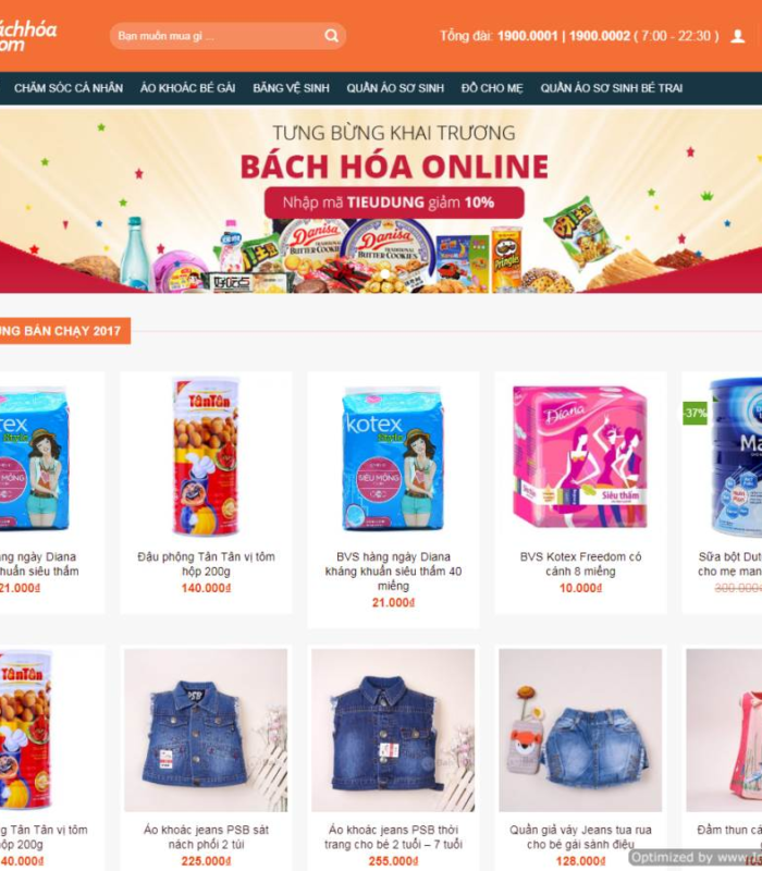 Giao diện bách hóa tổng hợp