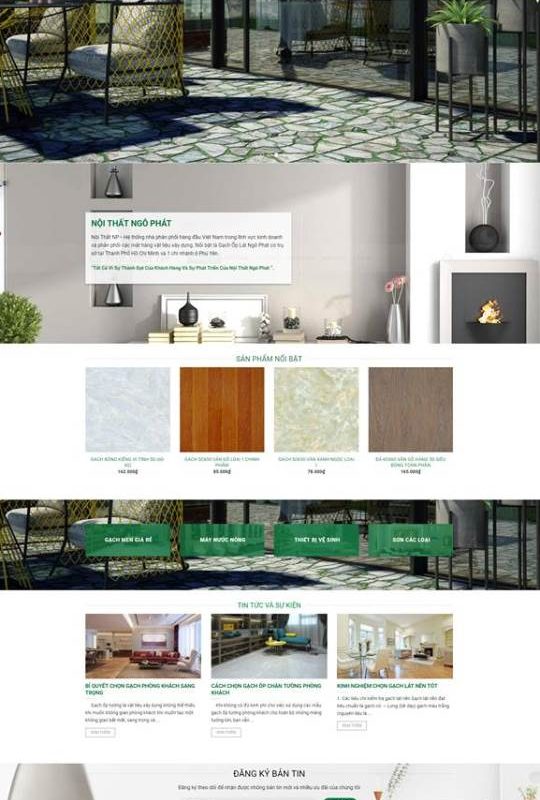 Giao diện web nội thất Ngô Phát