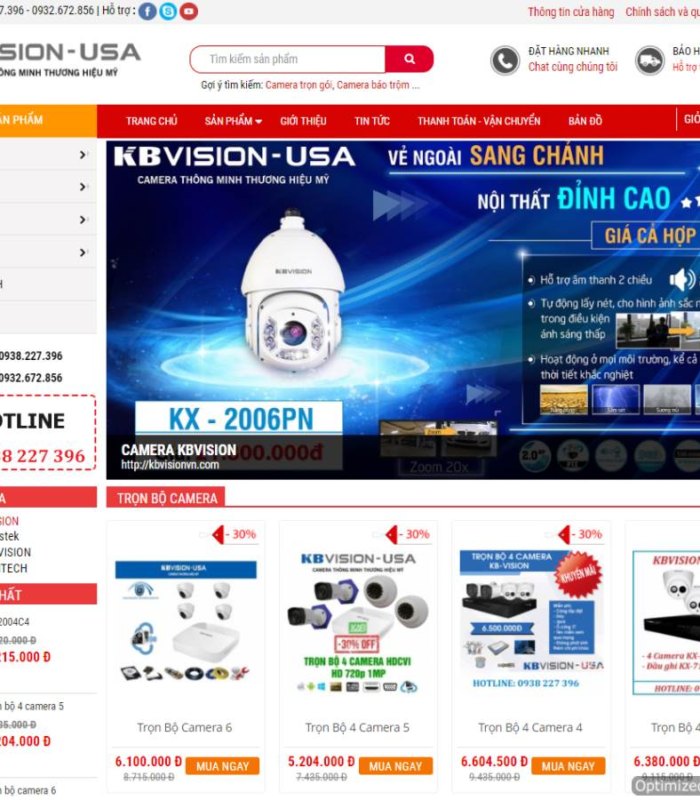 Giao diện web camera kbvision v3
