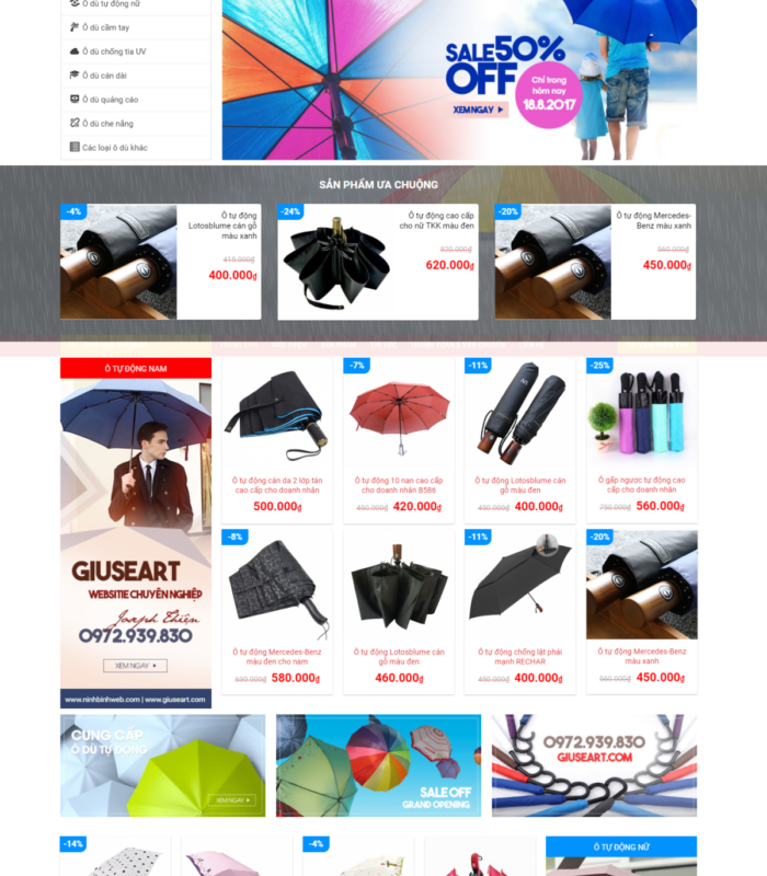 Giao diện web shop đẹp v5