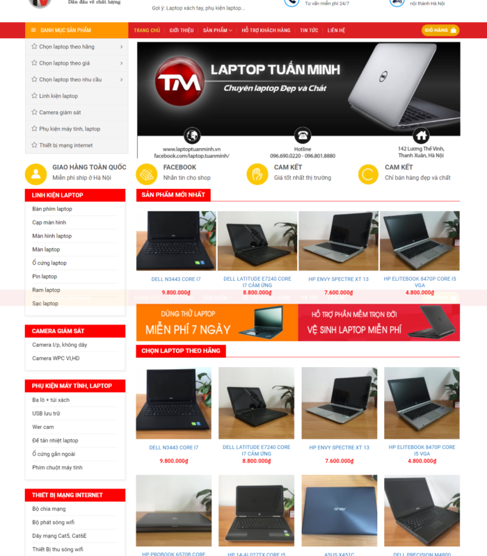 Laptop Tuấn Minh bản wordpress