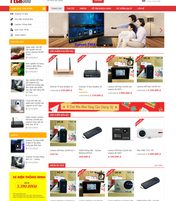 Giao diện web công nghệ tech360
