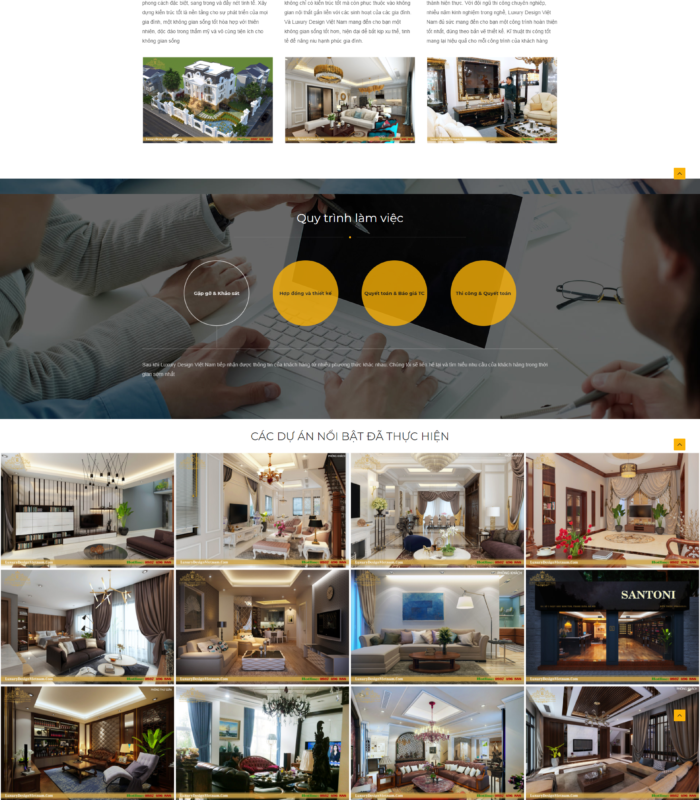 Giao diện web nội thất khá đẹp luxury