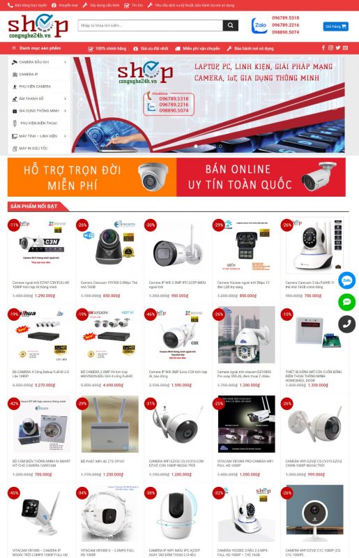 Web shop web camera an ninh – thiết bị công nghệ