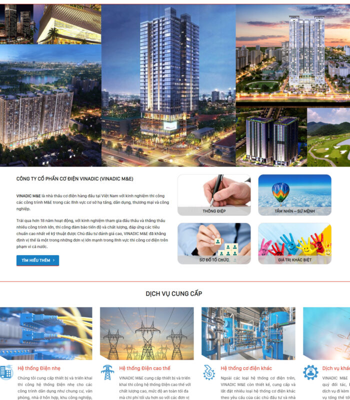Thiết kế web giới thiệu công ty, dịch vụ đẹp
