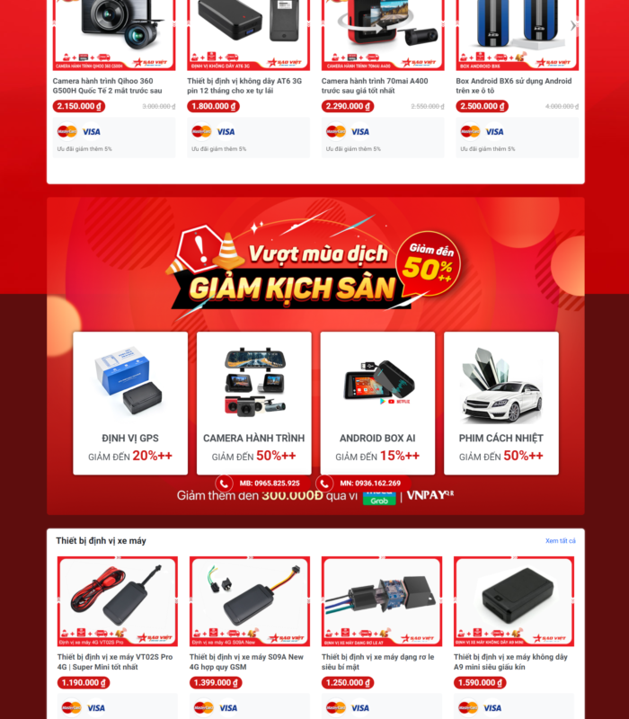 Thiết kế web thiết bị công nghệ xe hơi
