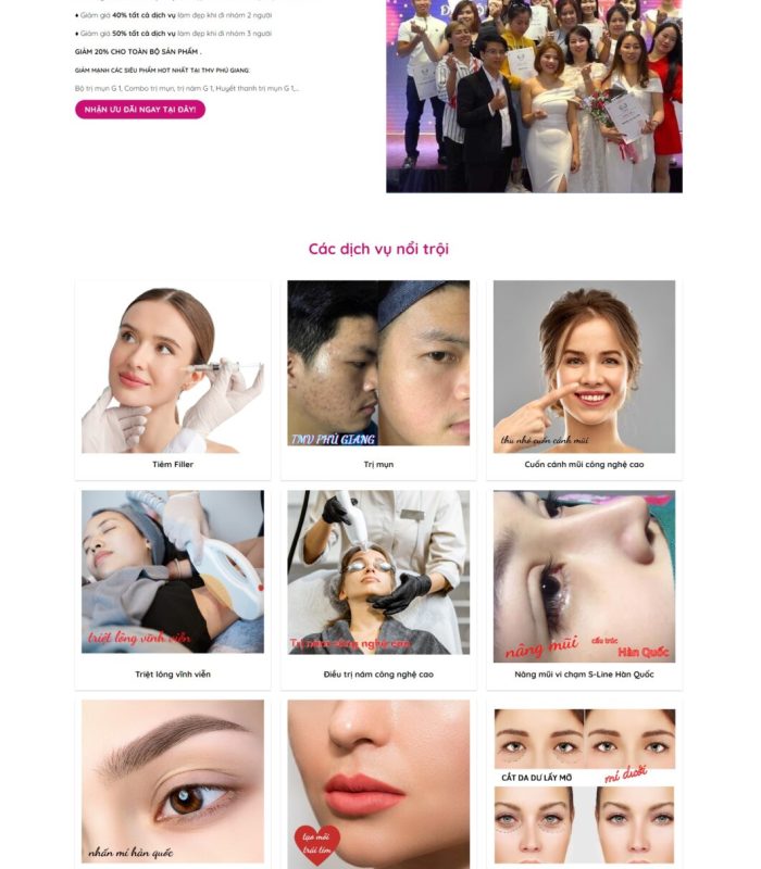 Thiết kế website spa, thẩm mỹ viện chuyên nghiệp