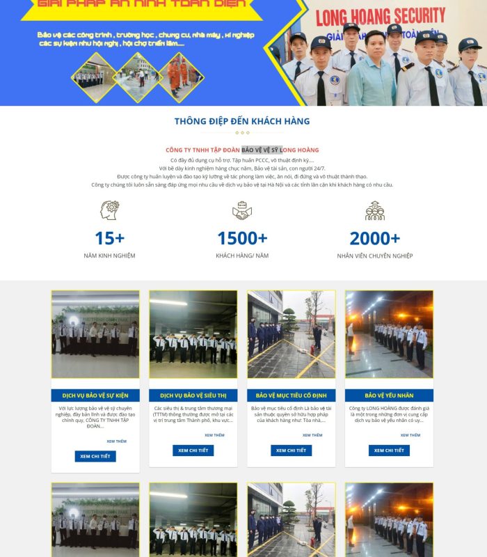 Thiết kế website công ty dịch vụ bảo vệ