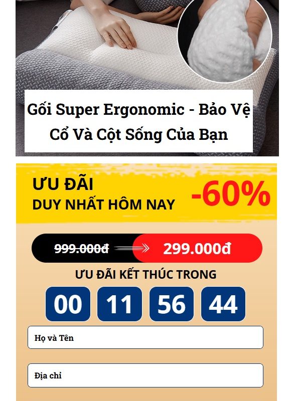 Thiết kế landing page bán gối đẹp sang trọng