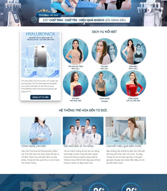 Thiết Kế Website dịch vụ chăm sóc sắc đẹp