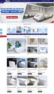 Trang web về thiết bị vệ sinh, phụ kiện nhà tắm đẹp mắt