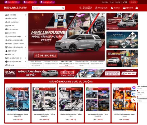 Trang web giao diện phụ tùng xe hơi, giao diện web đồ chơi xe hơi đẹp mắt