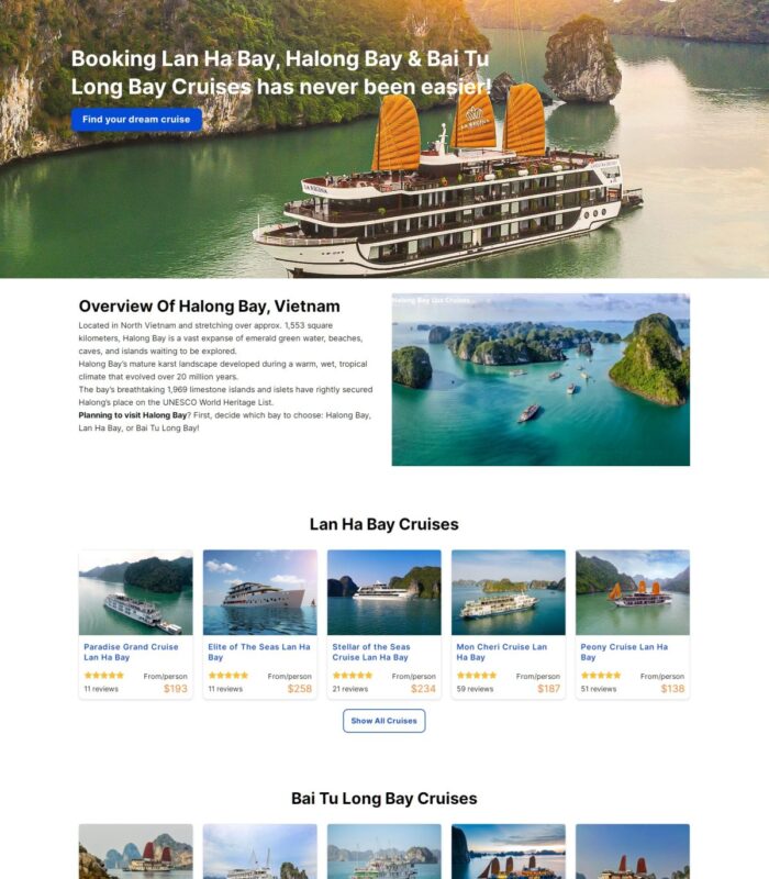 Thiết kế website du lịch đẹp mắt với giao diện hiện đại