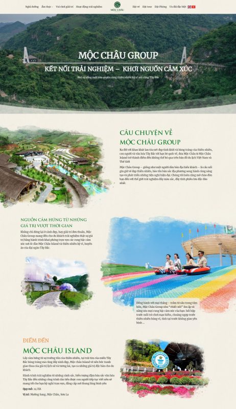 Mẫu giao diện landing page du lịch và nghỉ dưỡng
