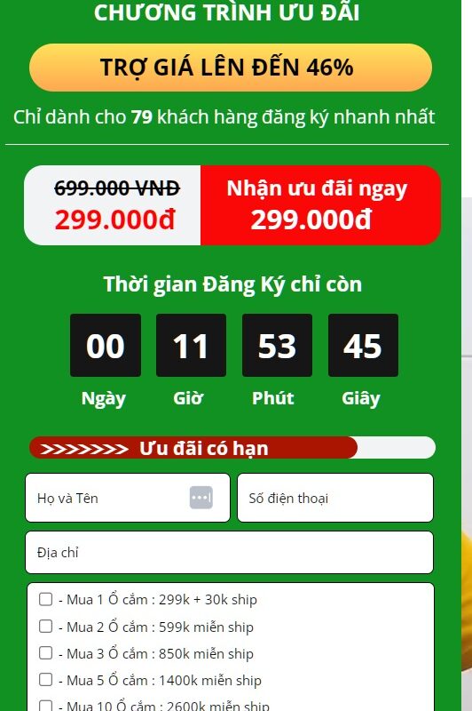 Mẫu landing page ổ cắm điện đa năng
