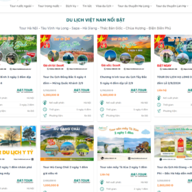 Trang web về du lịch đẹp mắt trên nền tảng chuẩn seo google Trang web về du lịch đẹp mắt trên nền tảng chuẩn seo google