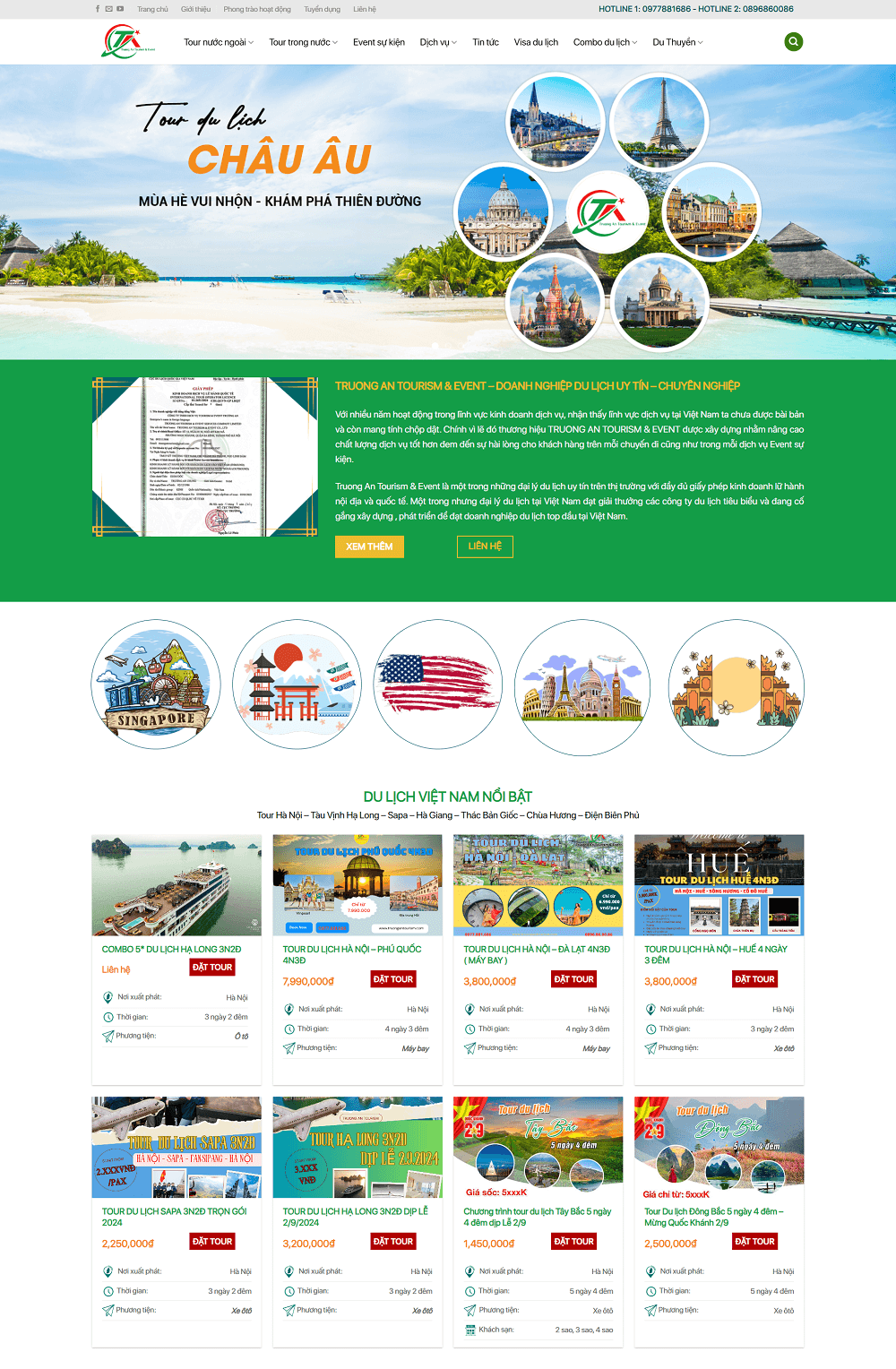 Thiết kế website du lịch lữ hành chuyên nghiệp, thu hút
