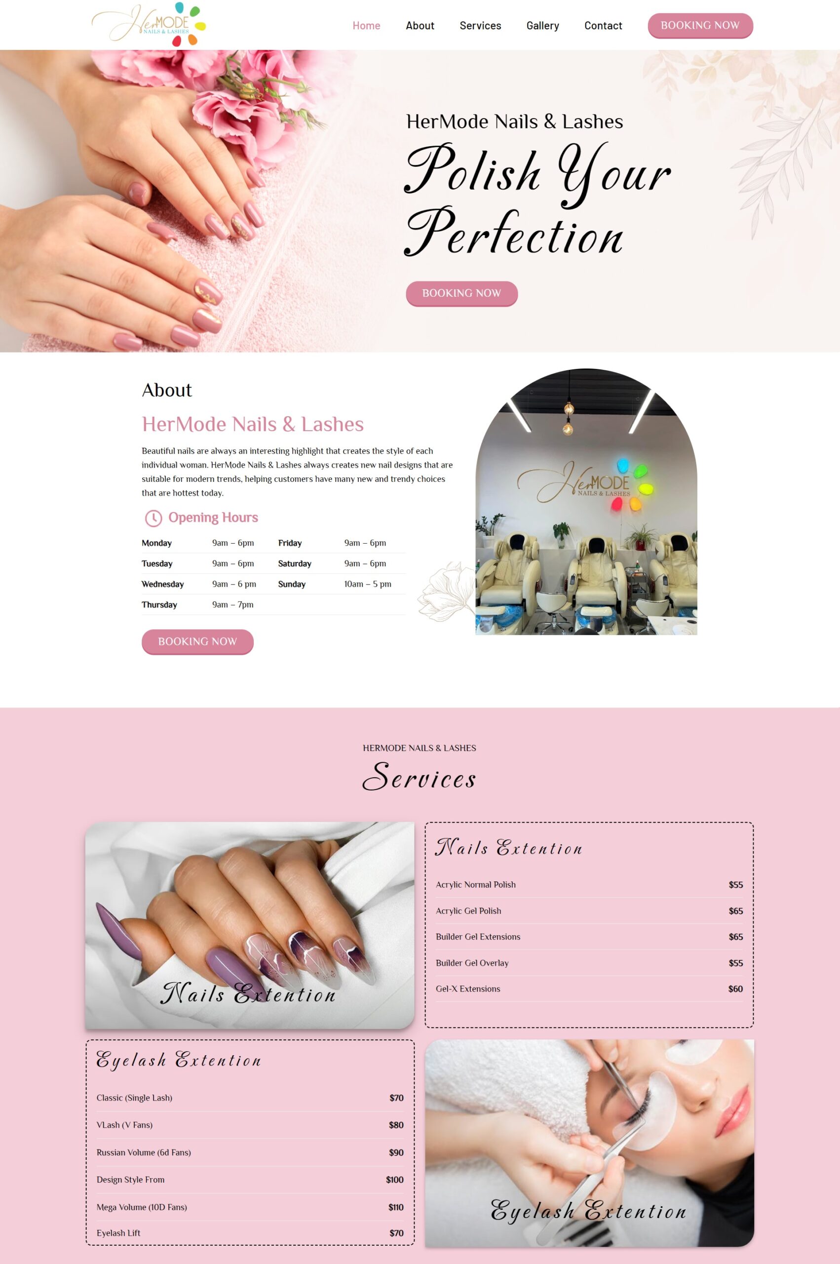 Mẫu landing page Nails Spa giao diện đẹp mắt, sáng tạo Mẫu landing page Nails Spa giao diện đẹp mắt, sáng tạo
