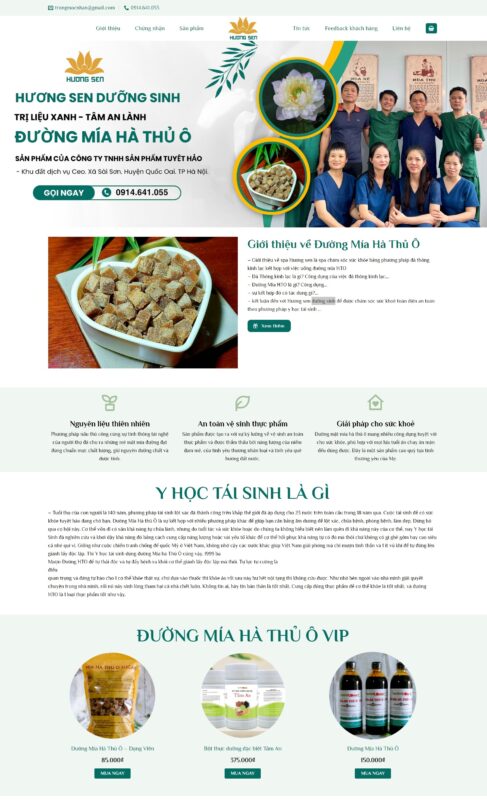 Giao diện website dịch vụ spa chăm sóc sức khỏe dưỡng sinh