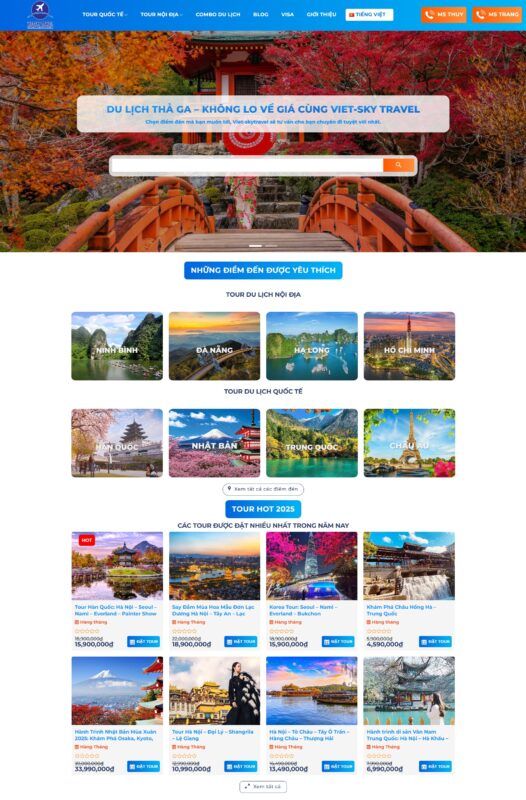 Top mẫu website du lịch đẹp và độc đáo Top mẫu website du lịch đẹp và độc đáo