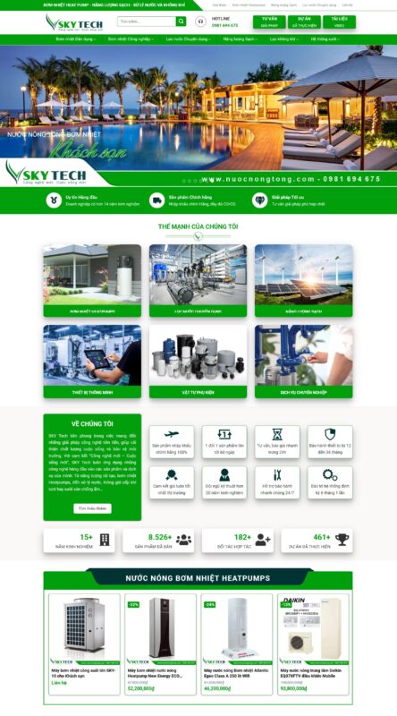 Mẫu giao diện website lọc nước tổng, máy bơm nhiệt Mẫu giao diện website lọc nước tổng, máy bơm nhiệt