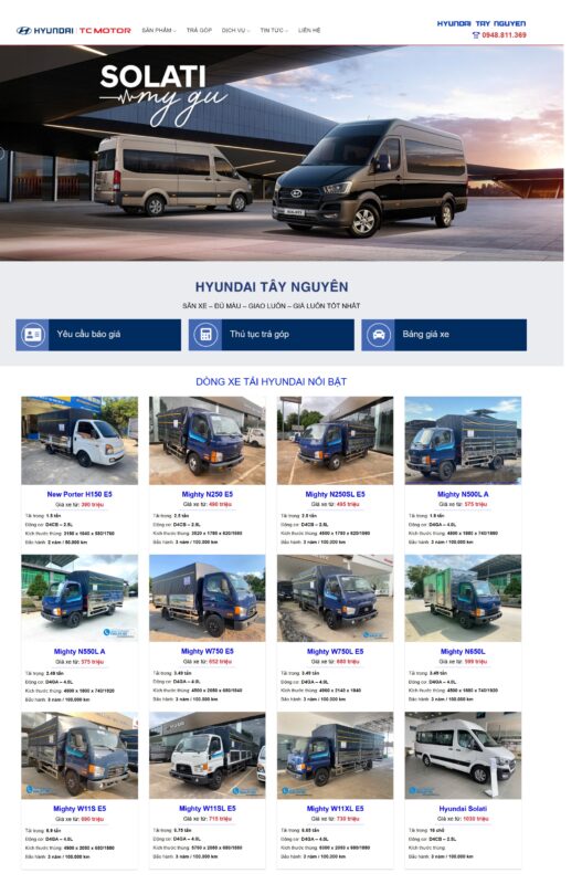 Thiết kế website bán xe ô tô Hyundai Thiết kế website bán xe ô tô Hyundai